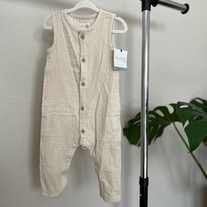 NWT Little Planet by Carter’s Organic Cotton Gauze Jumpsuit - Ember Oatmeal